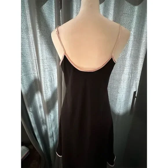 Oscar de la Renta Women's Black Embroidered Slip Dress Size S - Standard - Picture 4 of 5